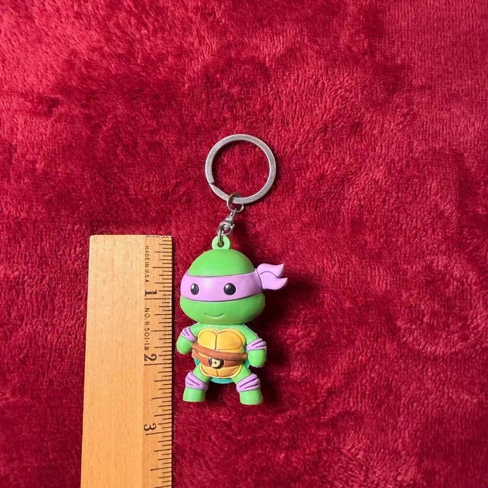 TMNT Donatello Keychain Teenage Mutant Ninja Turtles Purple Mask Rubber 2015